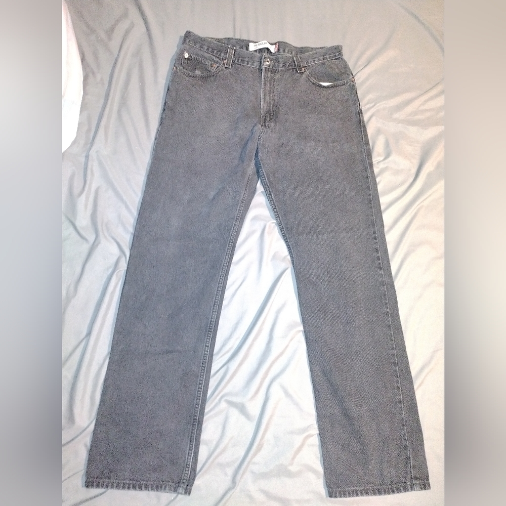 Levi's 505 regular fit jeans black faded 36x34